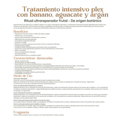 Tratamiento Intensivo Plex con Banana, Aguacate y Argán 400 ml